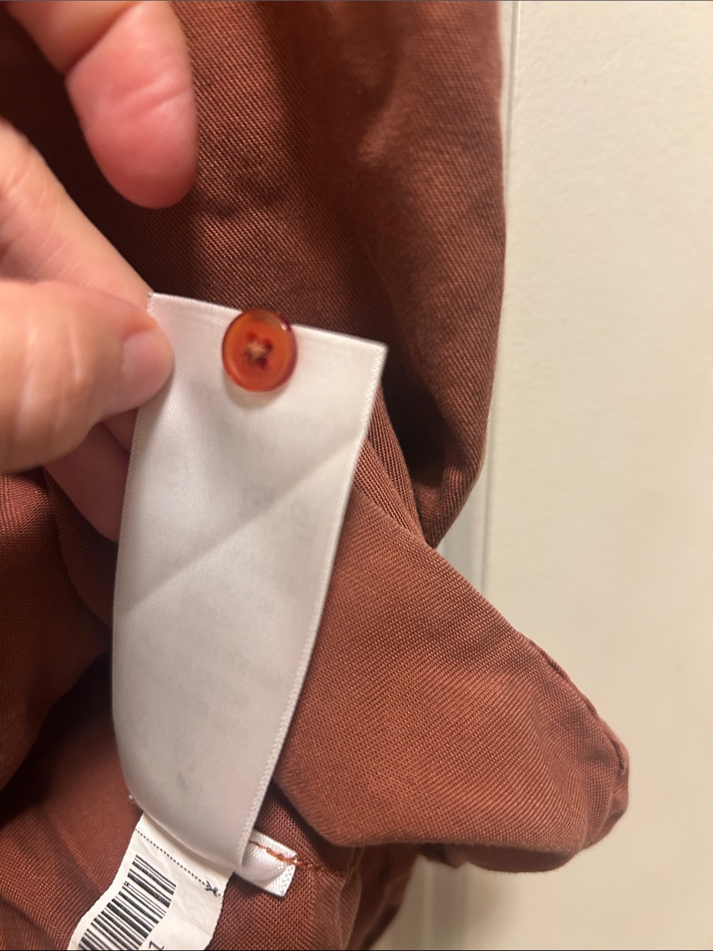 Quince Rust-Tone Button-Front Blouse - Picture 4 of 5